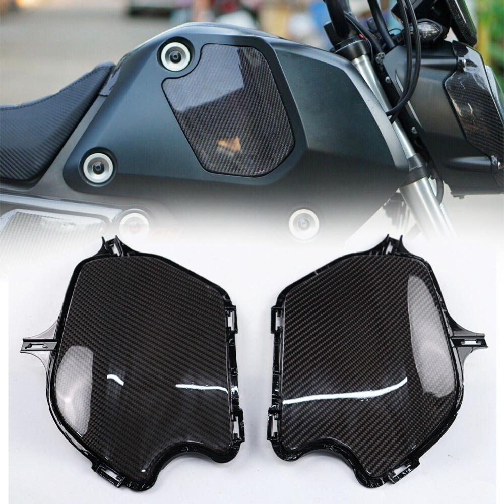 COVER SIDE UPPER PANEL FRAME LH + RH CARBON BLACK FOR HONDA MSX GROM 125 2021-24
