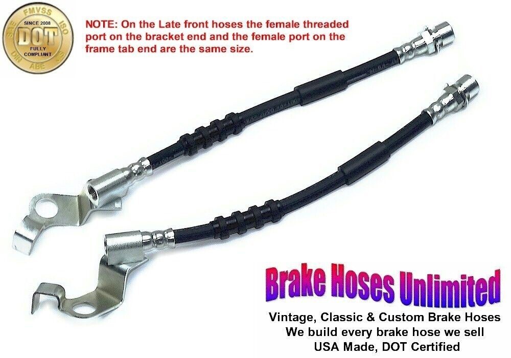 FRONT BRAKE HOSES Ford Thunderbird 1967 Late, After build date 10-15-1966 FRONT BRAKE HOSES Ford Thunderbird 1967 Late, After build date 10-15-1966