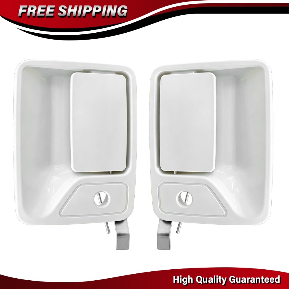 2X Outer Outside Front Door Handle For Ford F-350 Super Duty 99-16 Oxford White