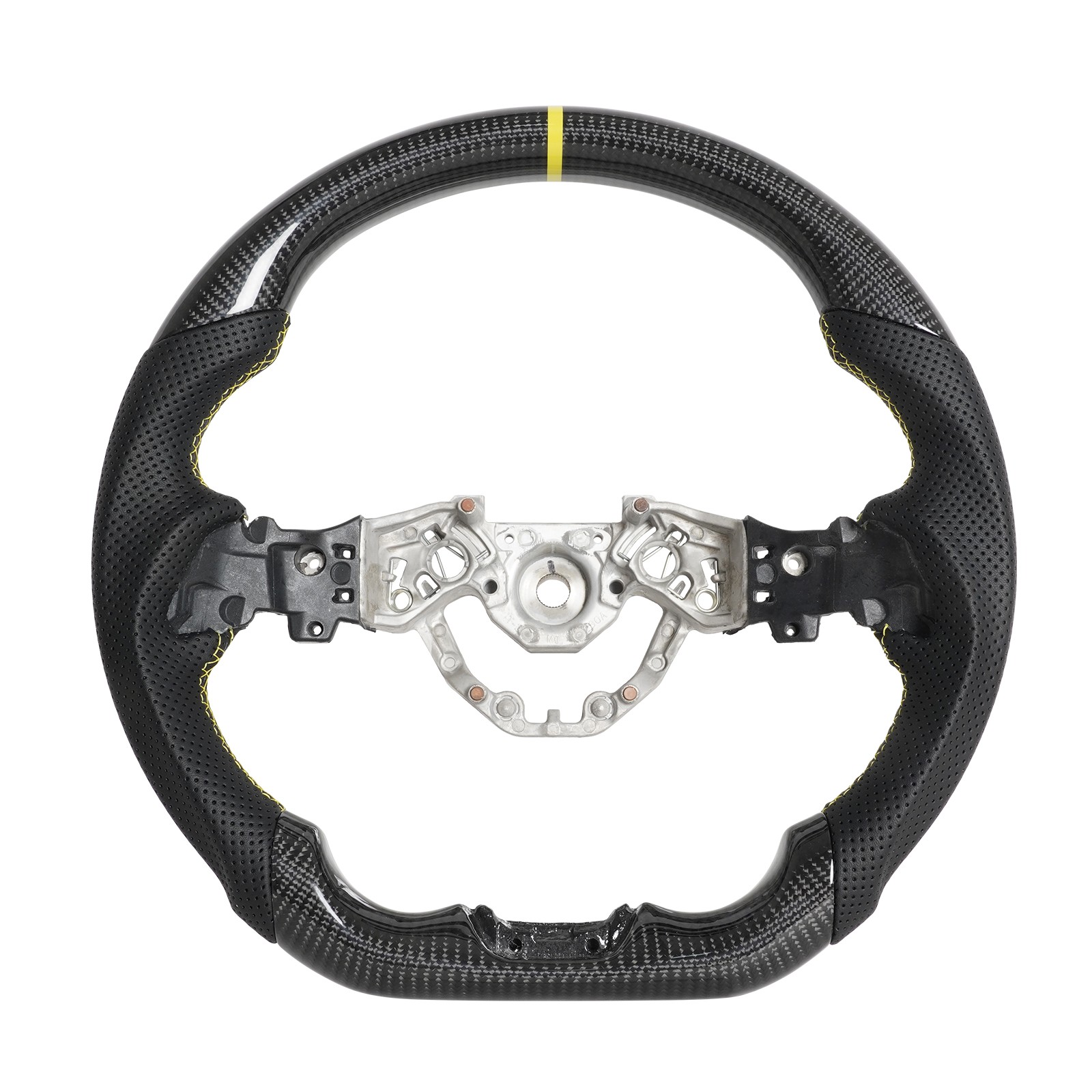 Real Carbon Fiber Steering Wheel for 23-26 Nissan Z 400Z RZ34 Yellow Stitching Real Carbon Fiber Steering Wheel for 23-26 Nissan Z 400Z RZ34 Yellow Stitching