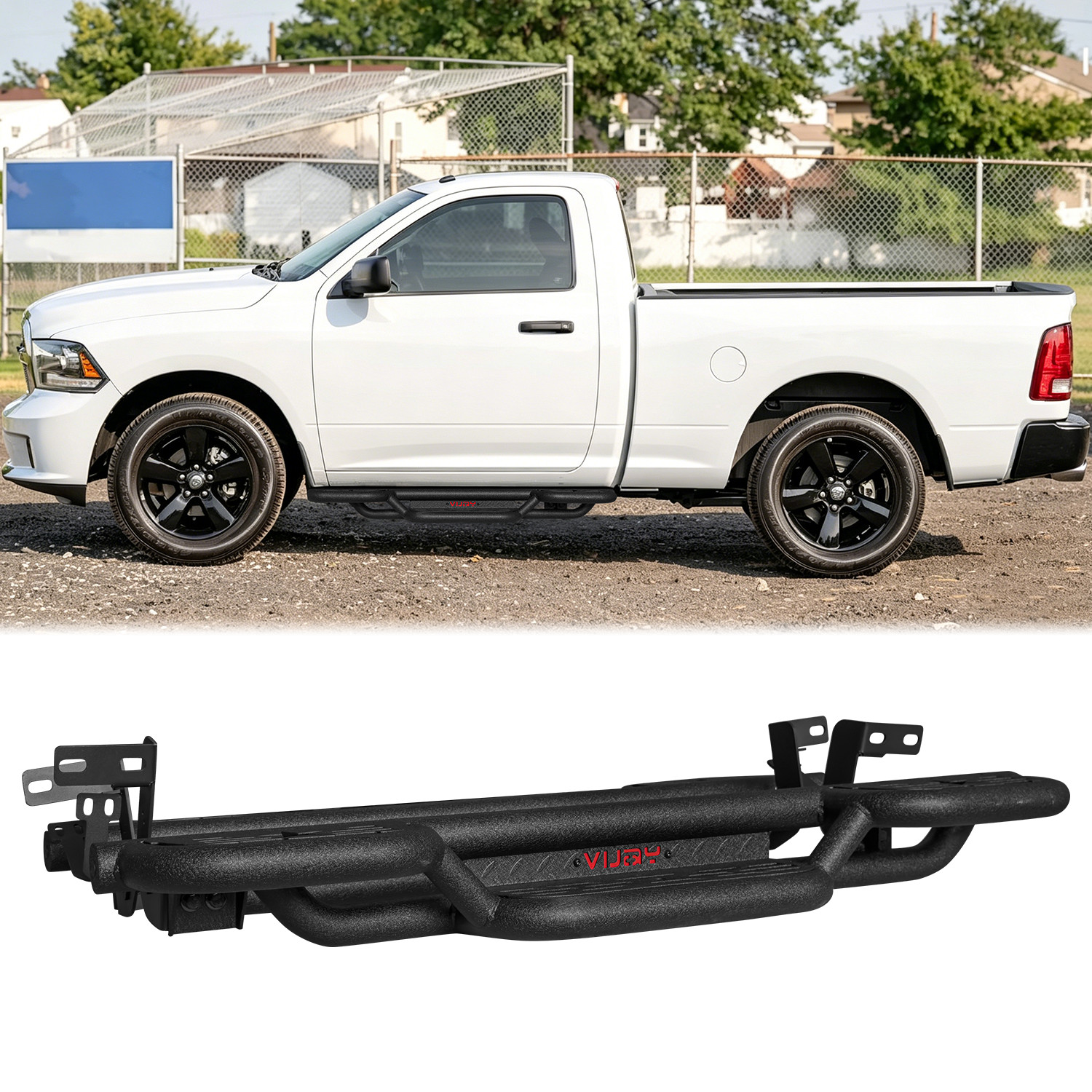 Drop Step Side Steps For 2009-2024  Ram 1500 Classic and 2010-2024 Ram 2500/3500