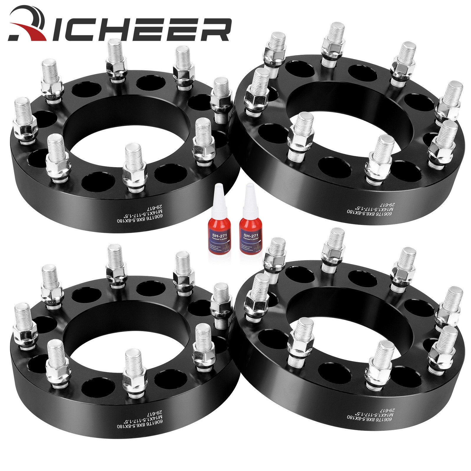 4PCS 8x6.5 to 8x180 Wheel Adapters 1.5inch fit for Silverado 2500HD GMC Sierra