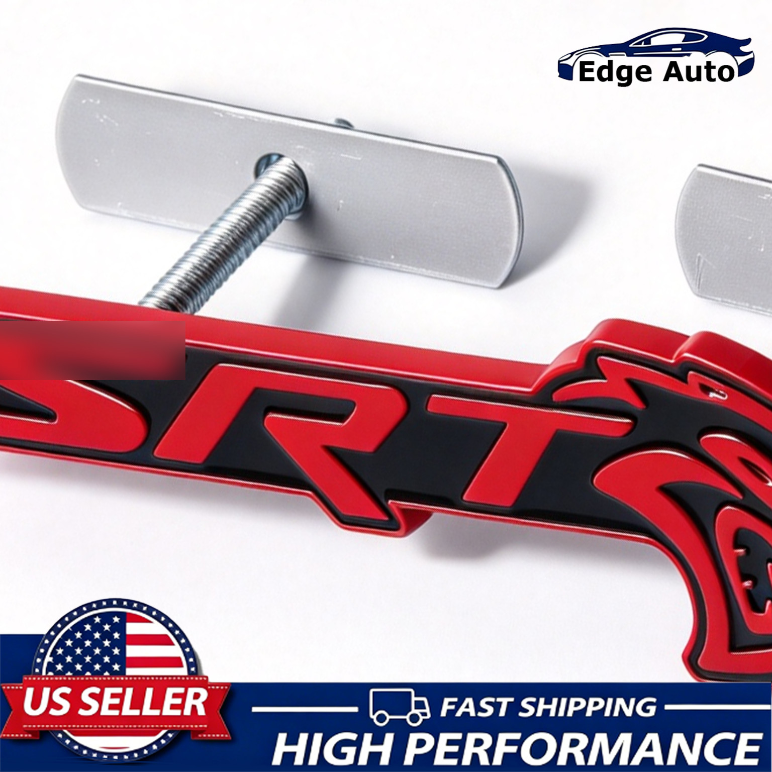 3D For 2015-2021 Charger SRT Hellcat Front Grille Emblem Red Black Badge Decal 3D For 2015-2021 Charger SRT Hellcat Front Grille Emblem Red Black Badge Decal
