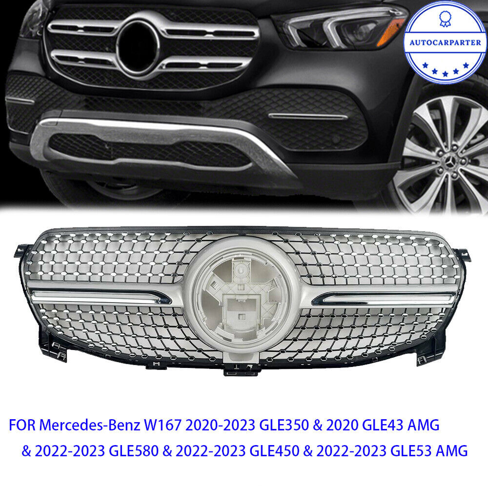 For Mercedes-Benz W167 GLE-CLASS Standard 2020-ON Diamond Bumper Grille Chrome