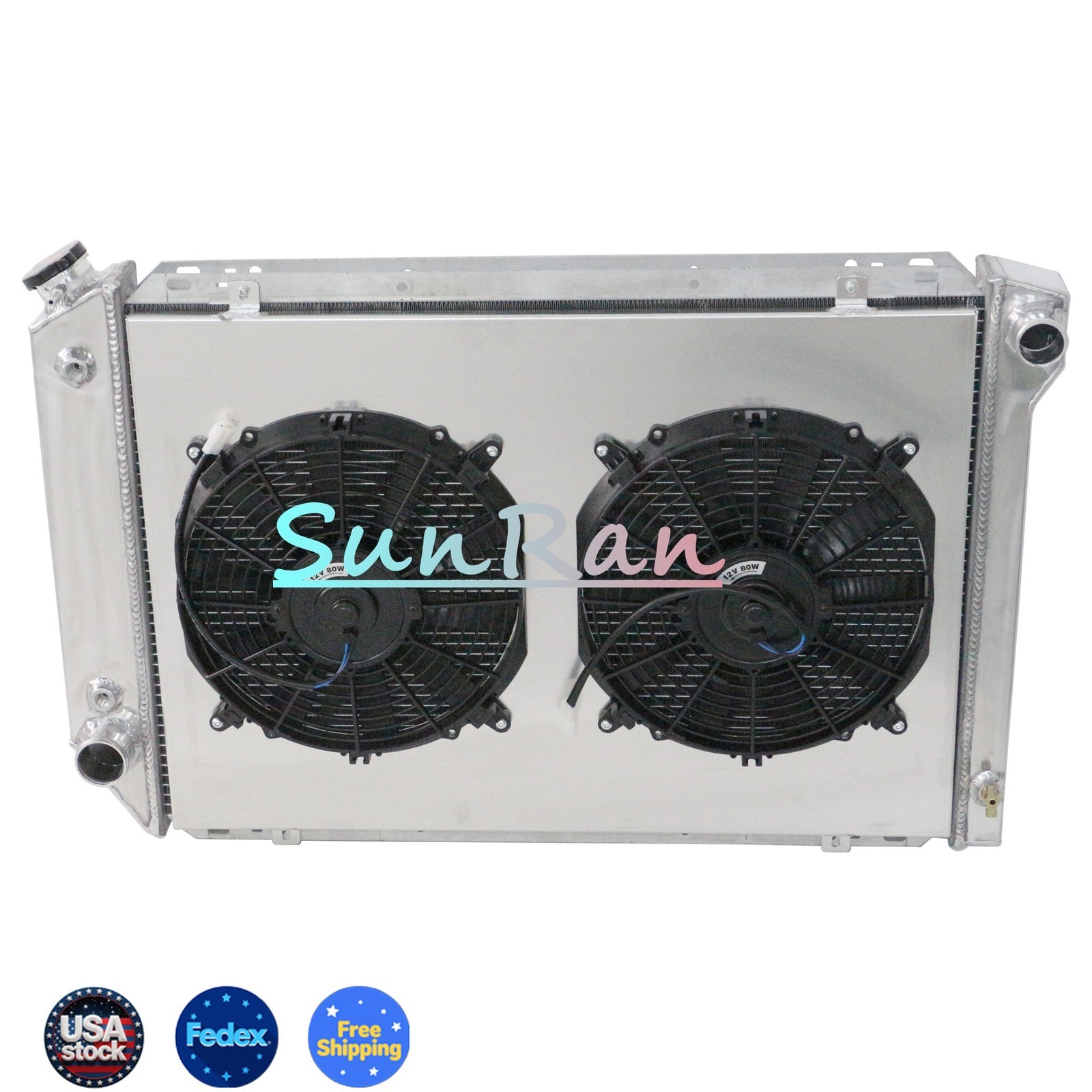 3 Row All Aluminum Radiator+Shroud+12