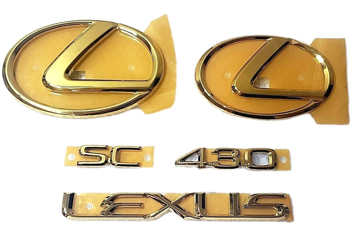 FITS New Lexus SC430 Emblem 24K GOLD COMPLETE CAR KIT 2002 2003 2004 2005