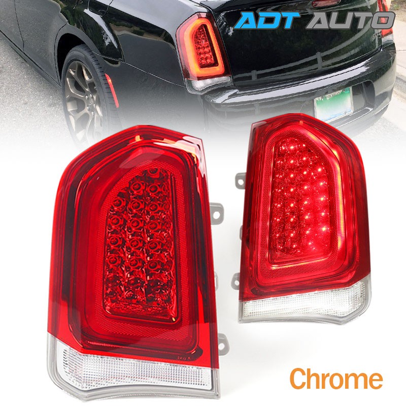 For Chrysler 300 2015-2023 Chrome Full LED Tail Lights Brake Lamps Left & Right