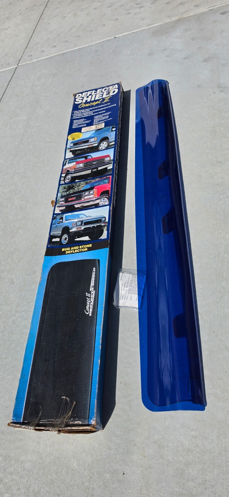 89-92 Ford Ranger Bronco II Deflecta-Shield Blue Bug Hood Guard Shield NOS 89-92 Ford Ranger Bronco II Deflecta-Shield Blue Bug Hood Guard Shield NOS