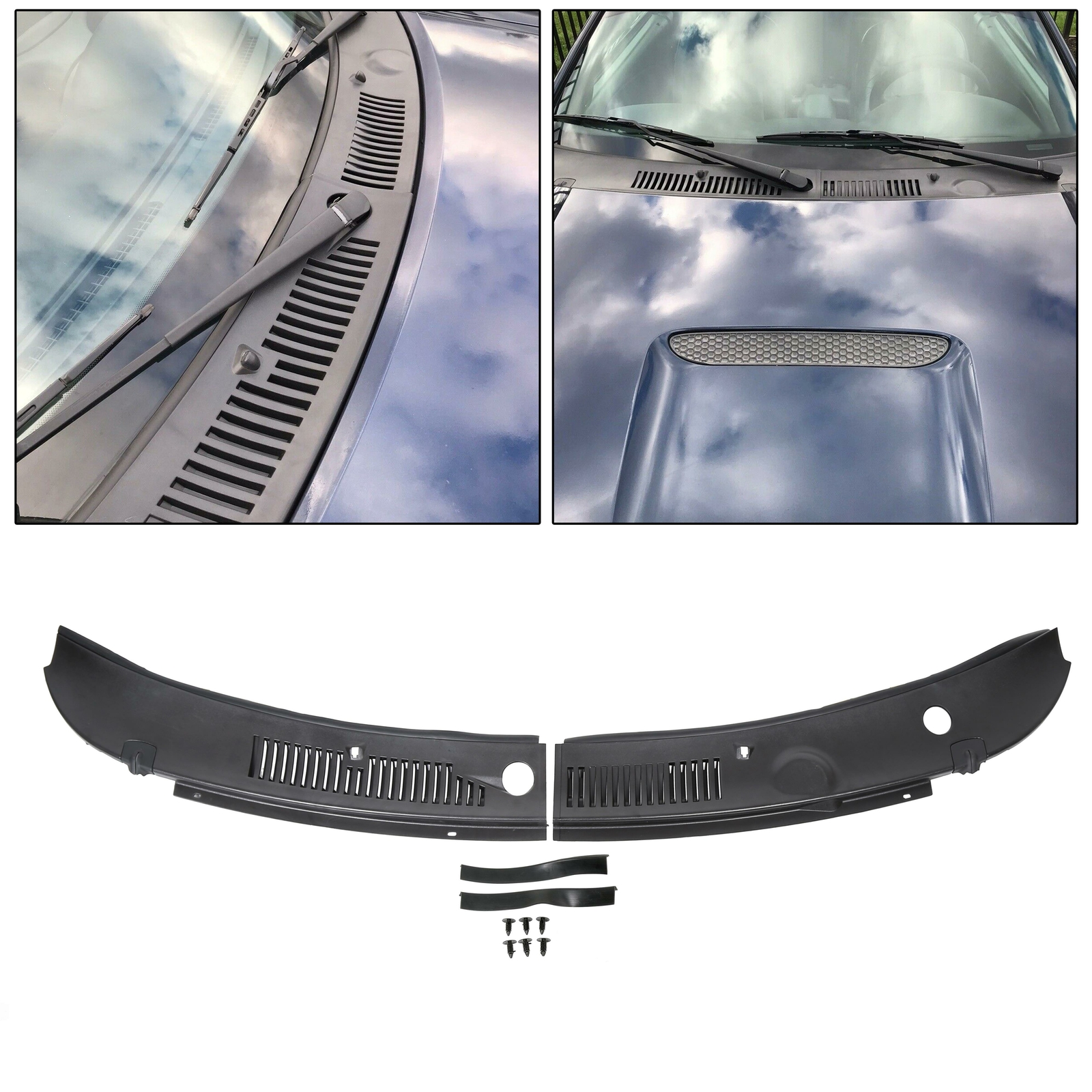 Windshield Wiper Cowl Cover For 99-04 Ford Mustang IMPROVED Wiper Cowl Grille Windshield Wiper Cowl Cover For 99-04 Ford Mustang IMPROVED Wiper Cowl Grille