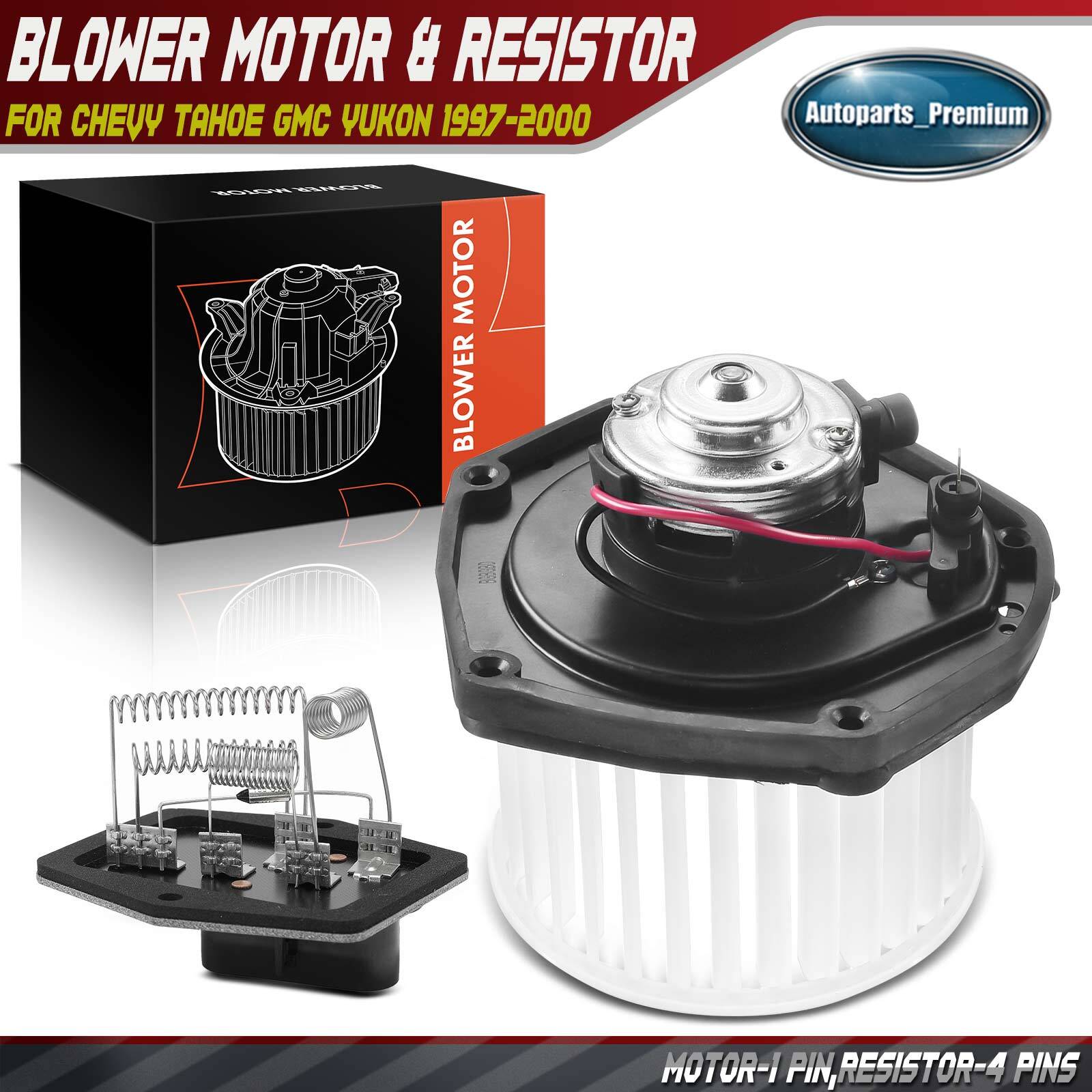 Front HVAC Heater Blower Motor Resistor Kit for Chevy Tahoe GMC Yukon 1997-2000