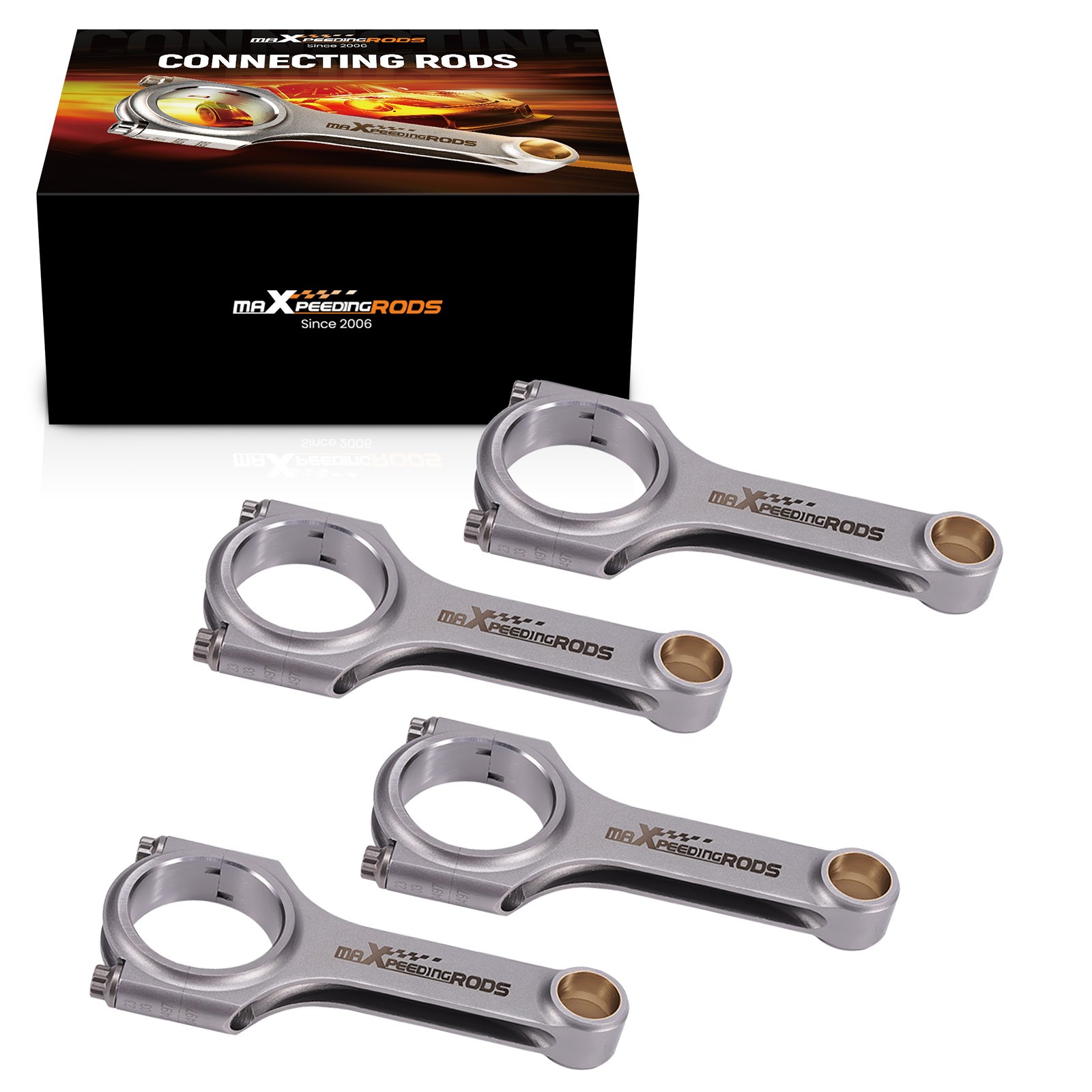 4x Steel H-Beam Connecting Rods for  Mazda Miata MX5 1.6L 1.8L B6/BP 5.2362