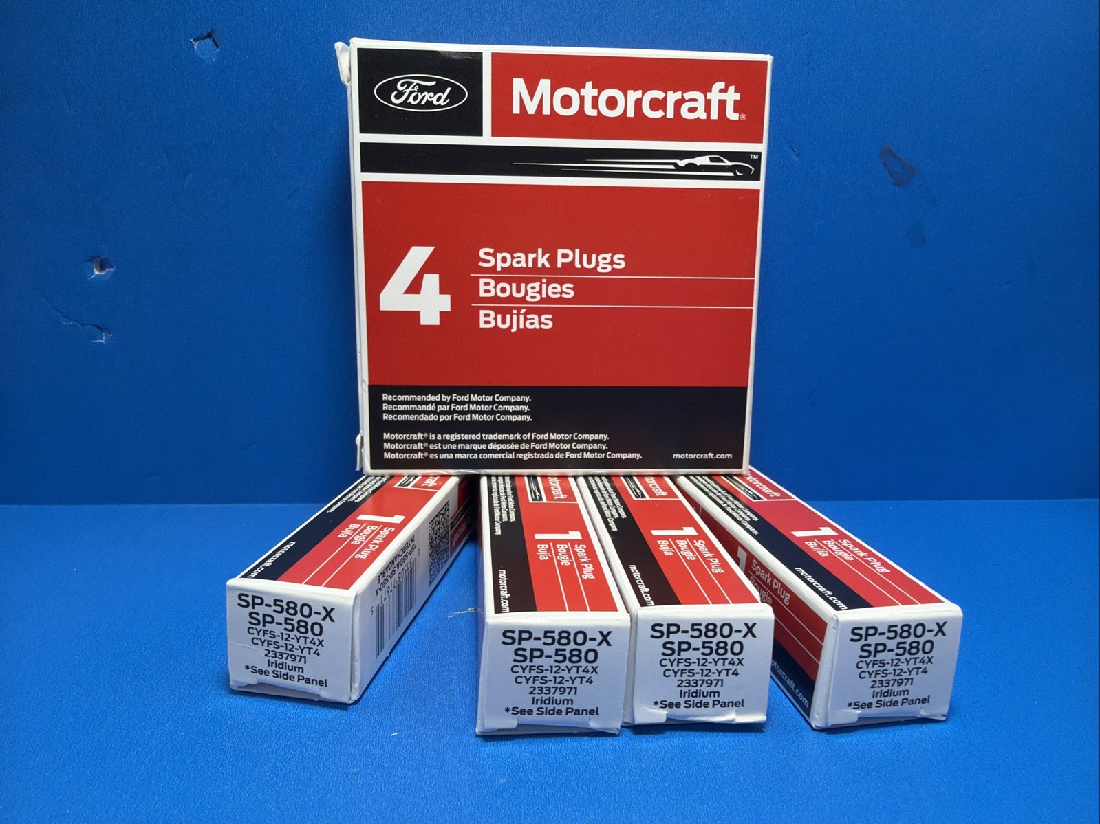 4 Pack - Genuine OEM Motorcraft SP580 SP580X Iridium Spark Plug CYFS12YT4X 4 Pack - Genuine OEM Motorcraft SP580 SP580X Iridium Spark Plug CYFS12YT4X