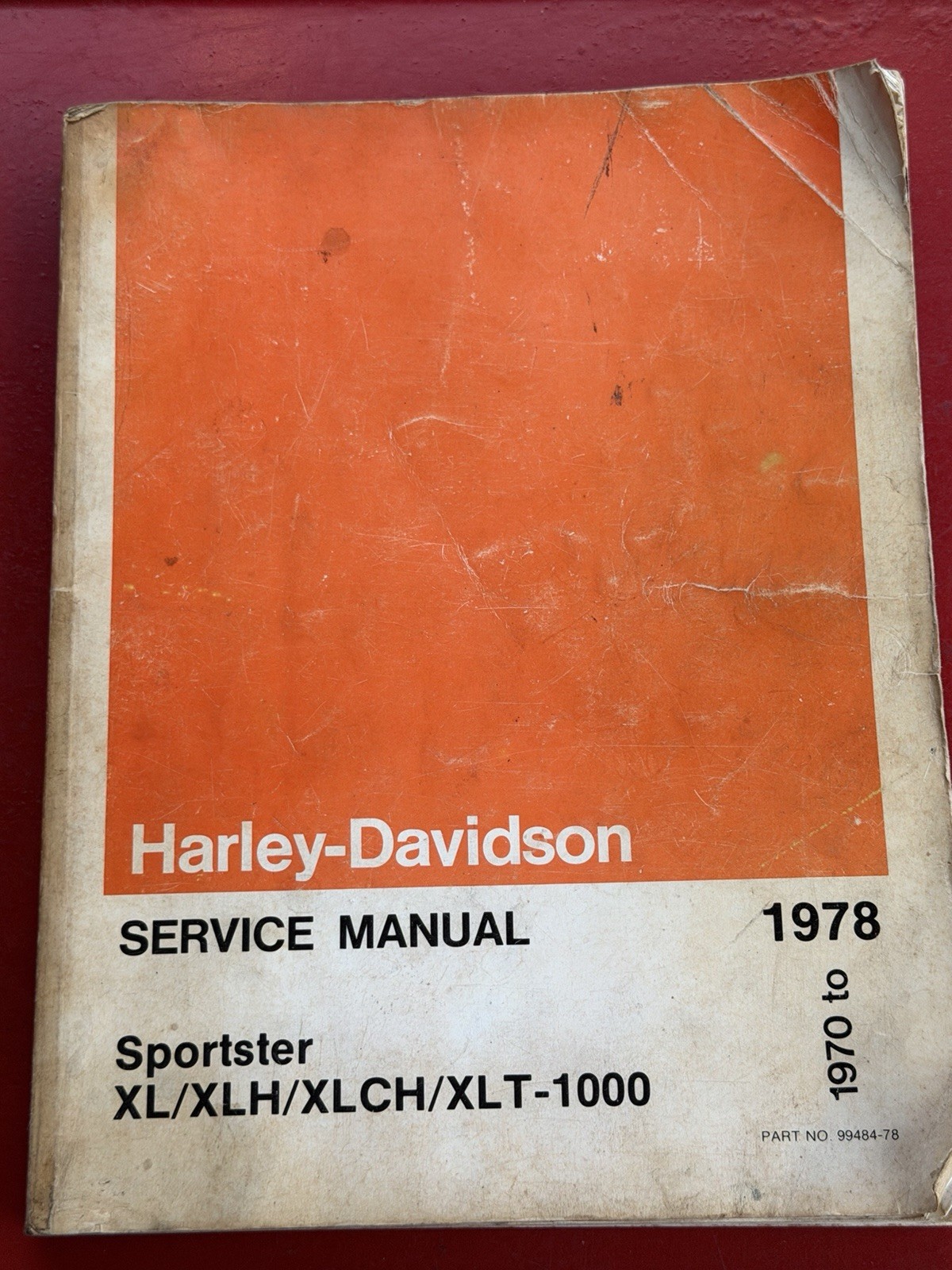 Vintage 1970-1978 Harley Sportster Service Manual OEM 99484-78 XL XLH XLCH XLT