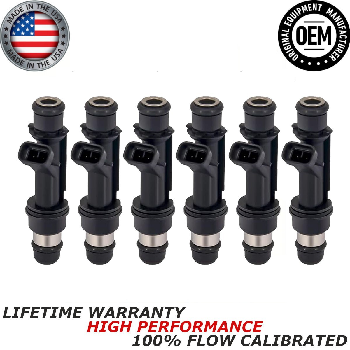 OEM NEW DELPHI x6 Fuel Injectors Fits 2000-2005 Buick Century, Chevrolet Impala