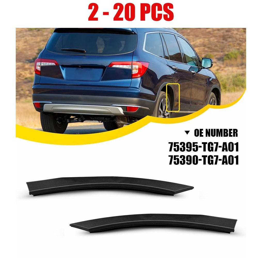 2-20X LH&RH Wheel arch Fender Flare Molding Trim For 2016-2022 Honda Pilot Rear