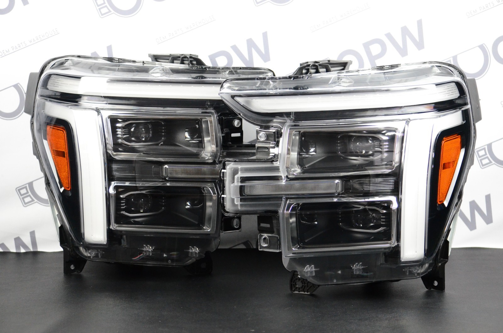 Perfect 24-26 Ford F-150 LED Headlight Set Pair Chrome Adaptive LH + RH OEM
