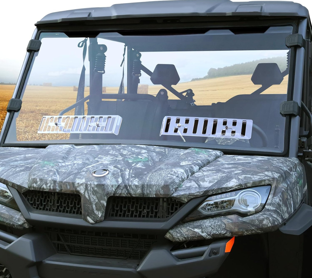 StarknightMT Sliding Vented Front Full Windshield - Hard Coated Polycarbonate