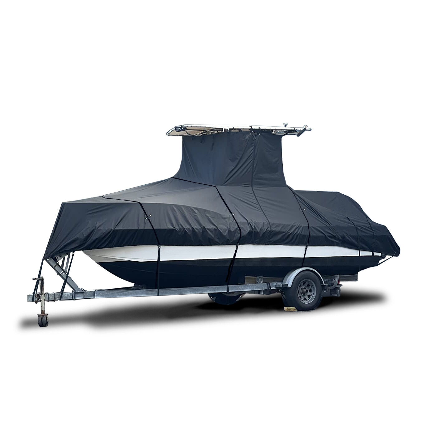 Mako 264 CC Offshore Center Console Fishing under T-Top Boat Cover heavy duty