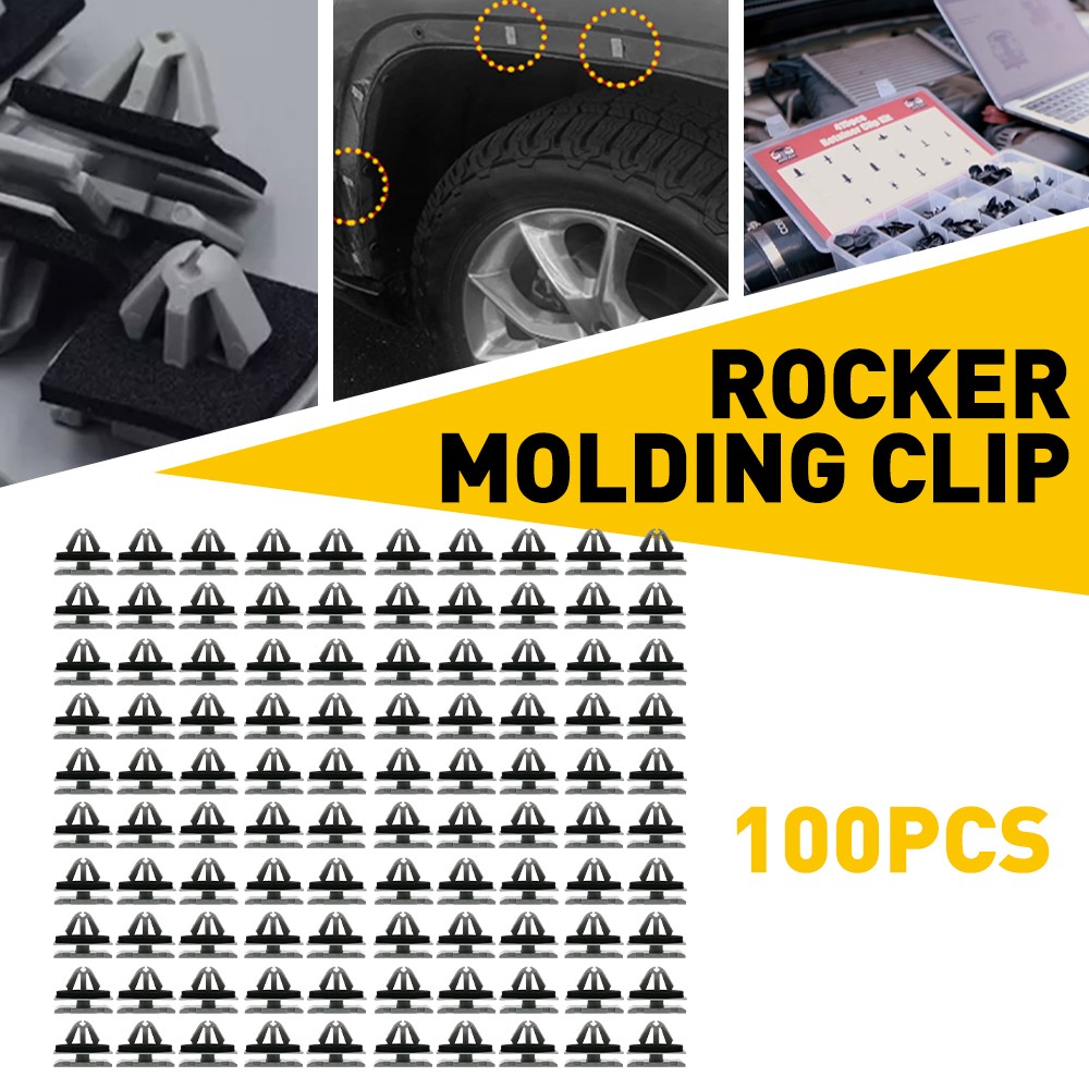 100PCS/Set Fender Flare Clips Rocker Molding Clip for Jeep Chrysler 68172491AA