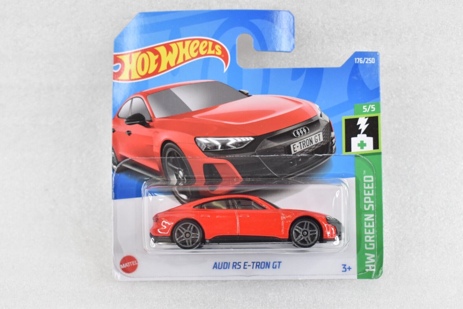 🚀 2022 Hot Wheels Audi RS E-Tron GT #176/250 HW Green Speed #5/5 SHORT CARD RED