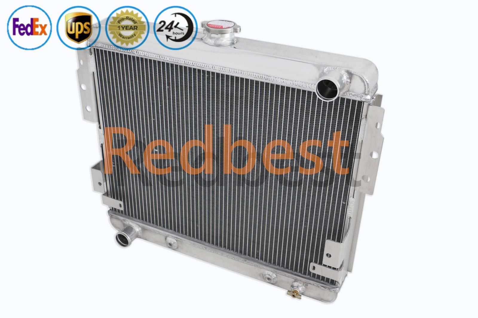 For 1975-78 Ford Mustang II Base Ghia Mach 1 5.0L 302Cu V8 AT 4 Row Alu Radiator