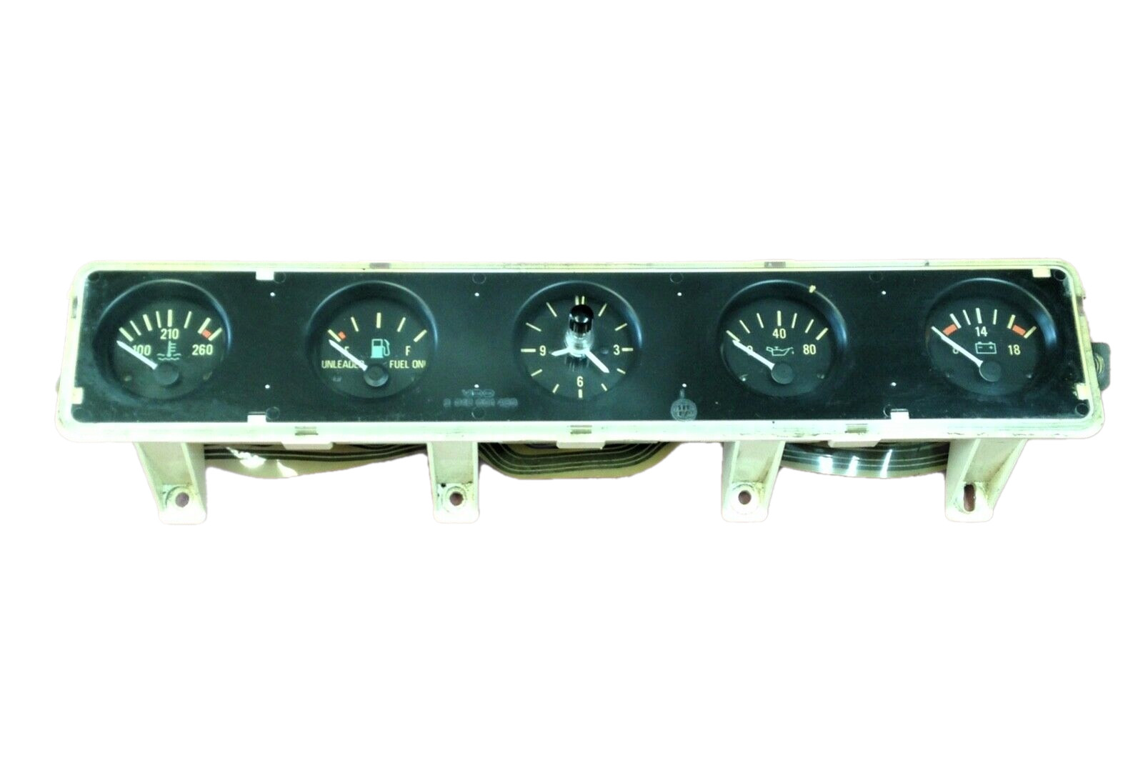 Jeep Wrangler YJ 87-91 Center Dash Gauge Set Cluster Oil Fuel Clock Temp Volt Jeep Wrangler YJ 87-91 Center Dash Gauge Set Cluster Oil Fuel Clock Temp Volt