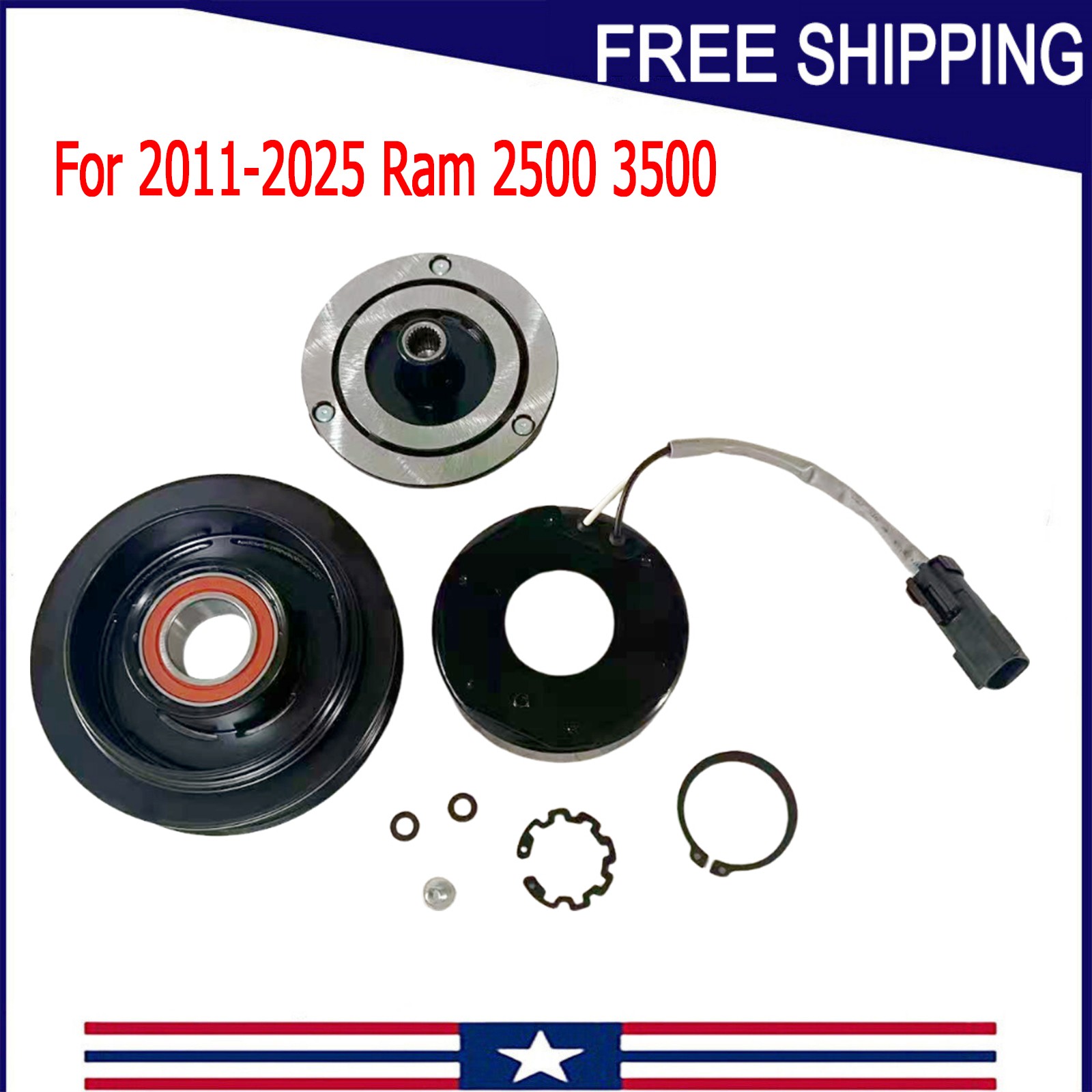 AEG377-CL NEW RYC Reman AC Compressor Clutch Fits For 2011-2025 Ram 2500 3500