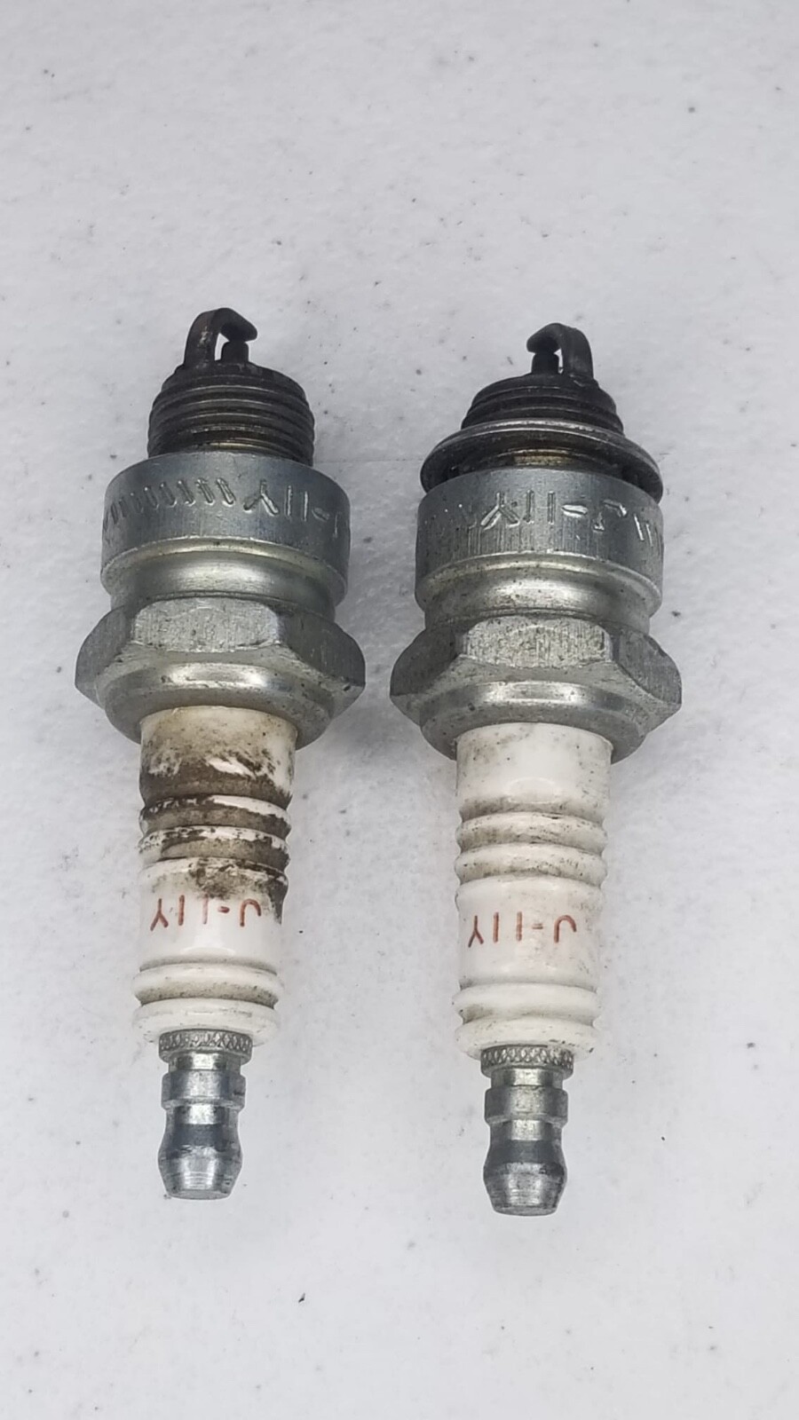 Vintage Champion J-11Y Spark Plugs USA Made 1960s-1980s Collectible Auto Parts