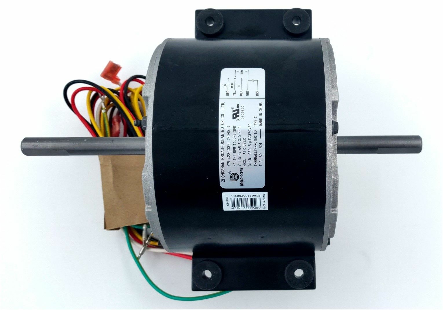 Replacement for Dometic Broad Ocean AC Cond Fan Motor Brisk Air II 3315332.005 Replacement for Dometic Broad Ocean AC Cond Fan Motor Brisk Air II 3315332.005