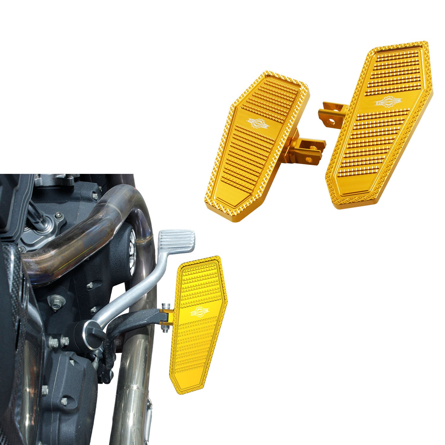 Gold Rider Floorboards for Harley 18-25 Street Bob Breakout Low Rider S/ST FXFBS