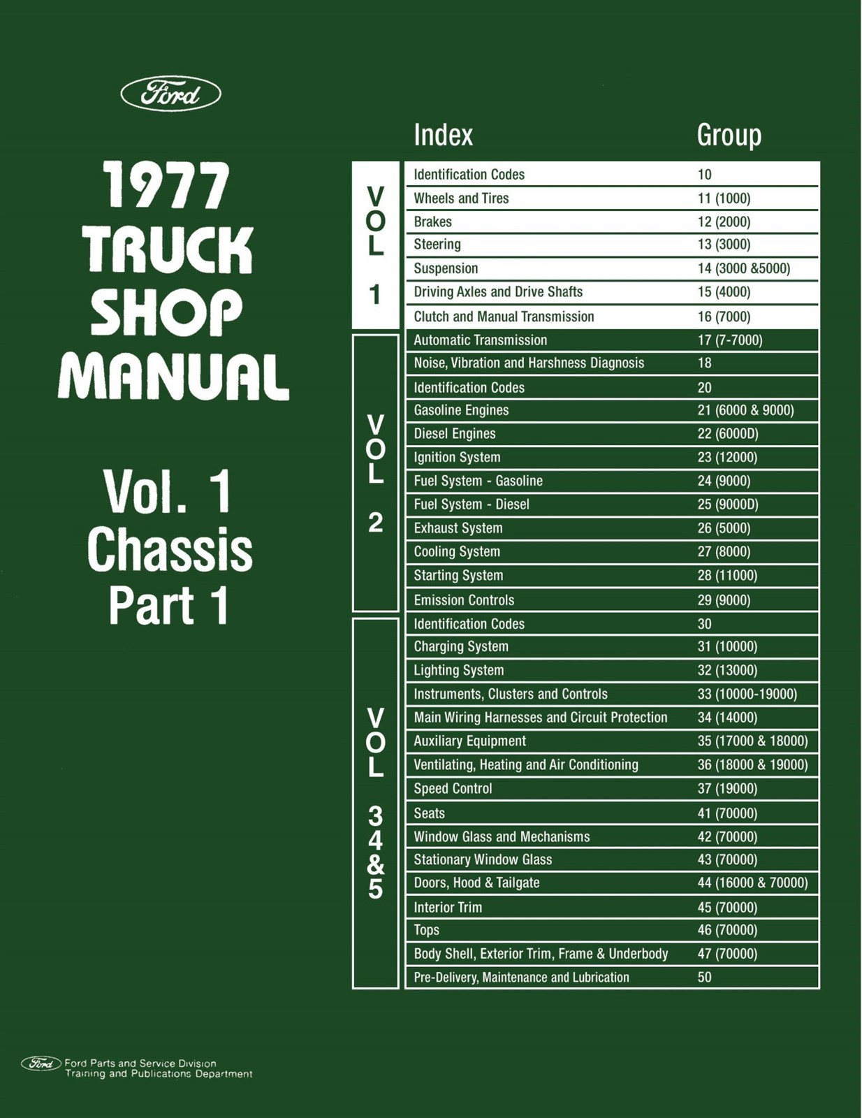 1977 Ford Truck Factory Shop Manual (5-Volume Set)