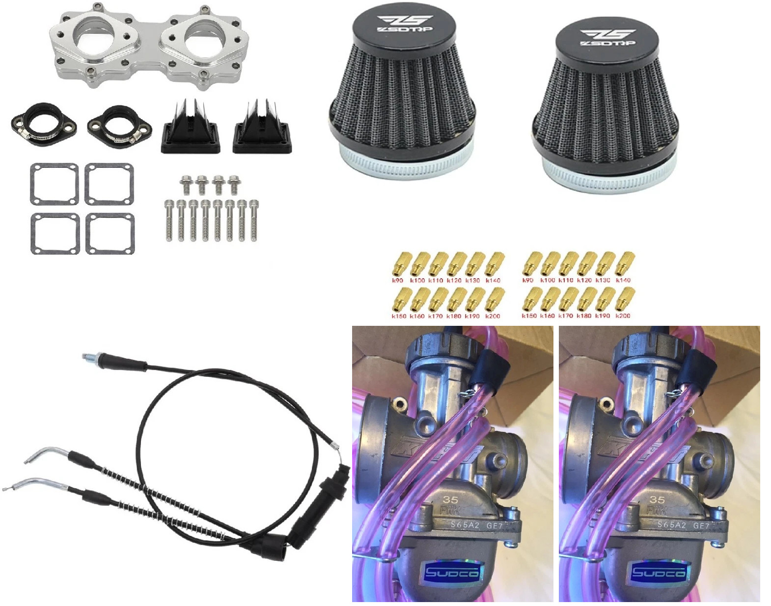 Banshee 35mm 35 Mil Carb Kit OE Air Striker Carbs Carburetor Reeds NEW Banshee 35mm 35 Mil Carb Kit OE Air Striker Carbs Carburetor Reeds NEW
