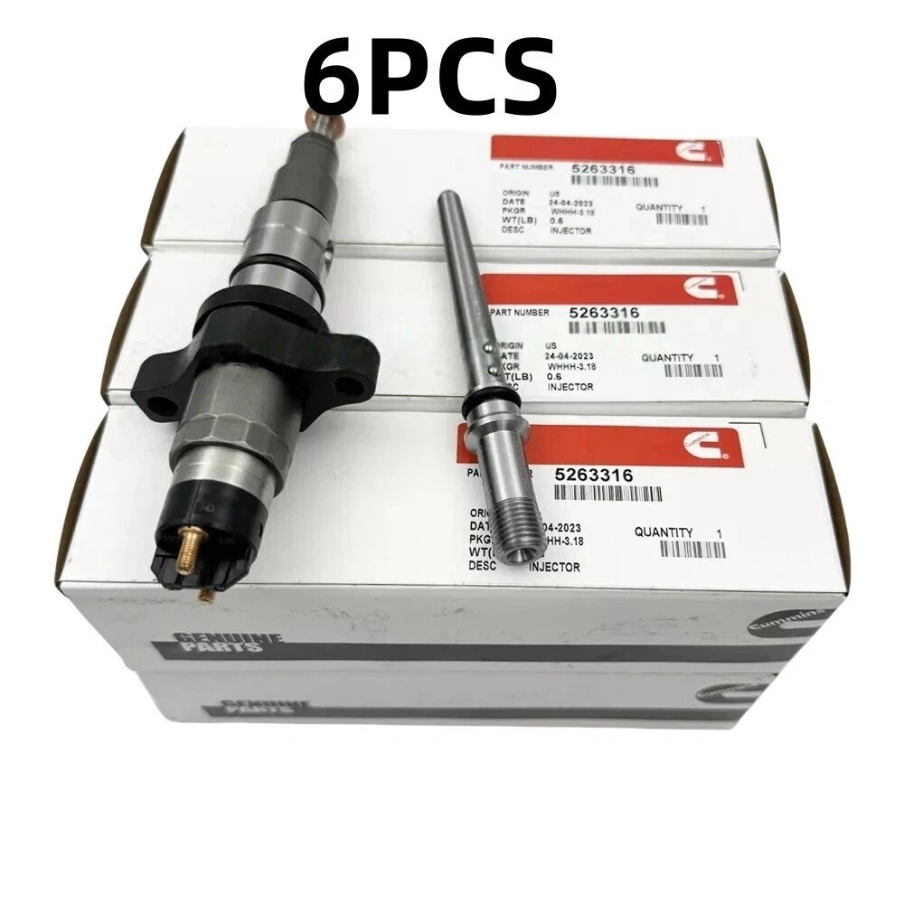6Pcs Fuel Injectors For 2004-2009 Dodge Ram Cummins 2500 3500 5.9L 0445120238