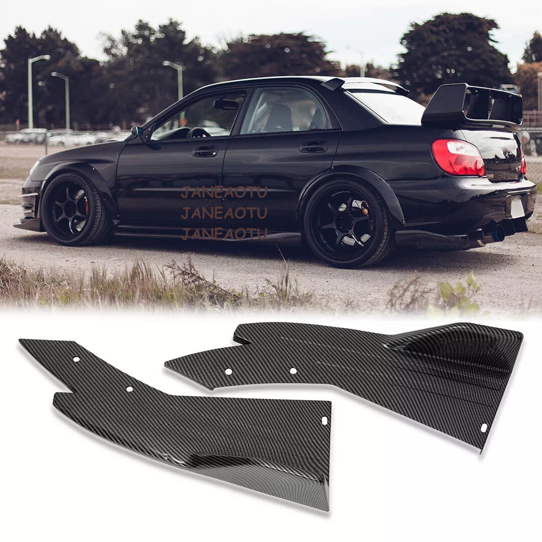 For Subaru Impreza WRX STI Carbon Fiber Rear Bumper Lip Splitter Diffuser Canard