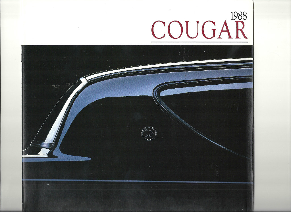1988 MERCURY COUGAR XR7 LS SHOWROOM BROCHURE \