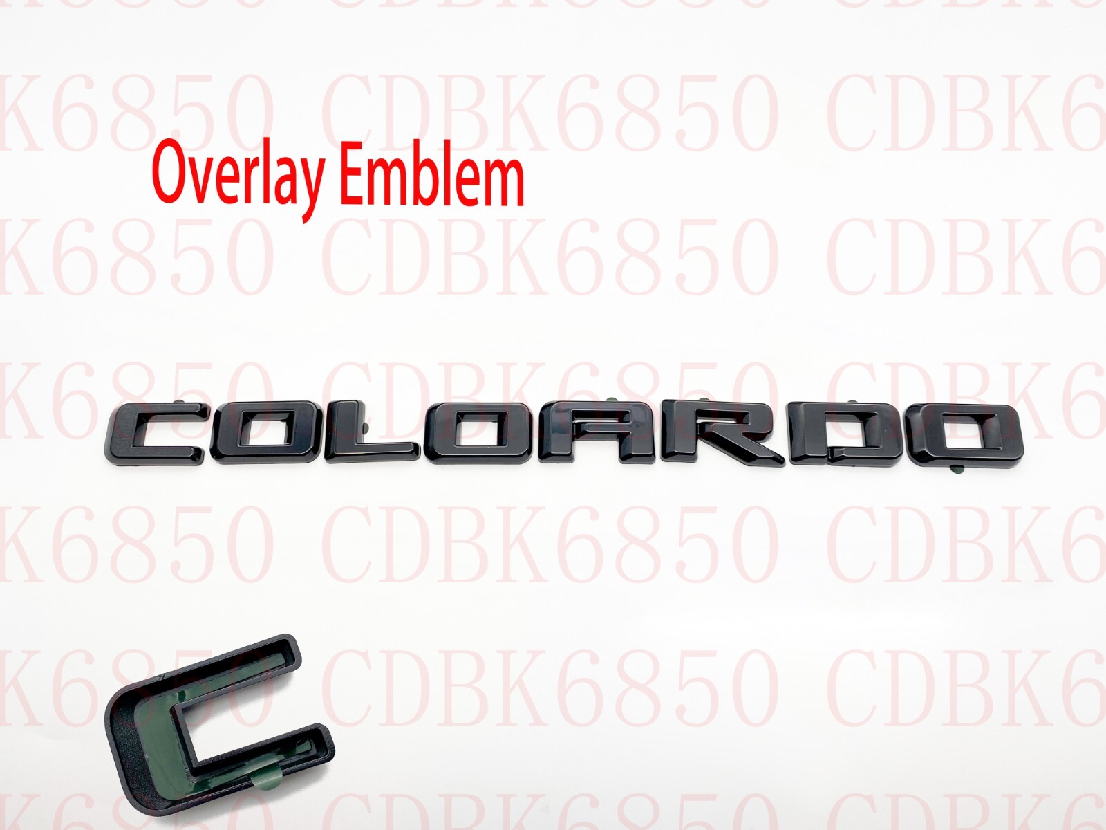 1x Gloss Black Overlay emblem Fit 2021-2022 Chevrolet Colorado LT Black Emblem
