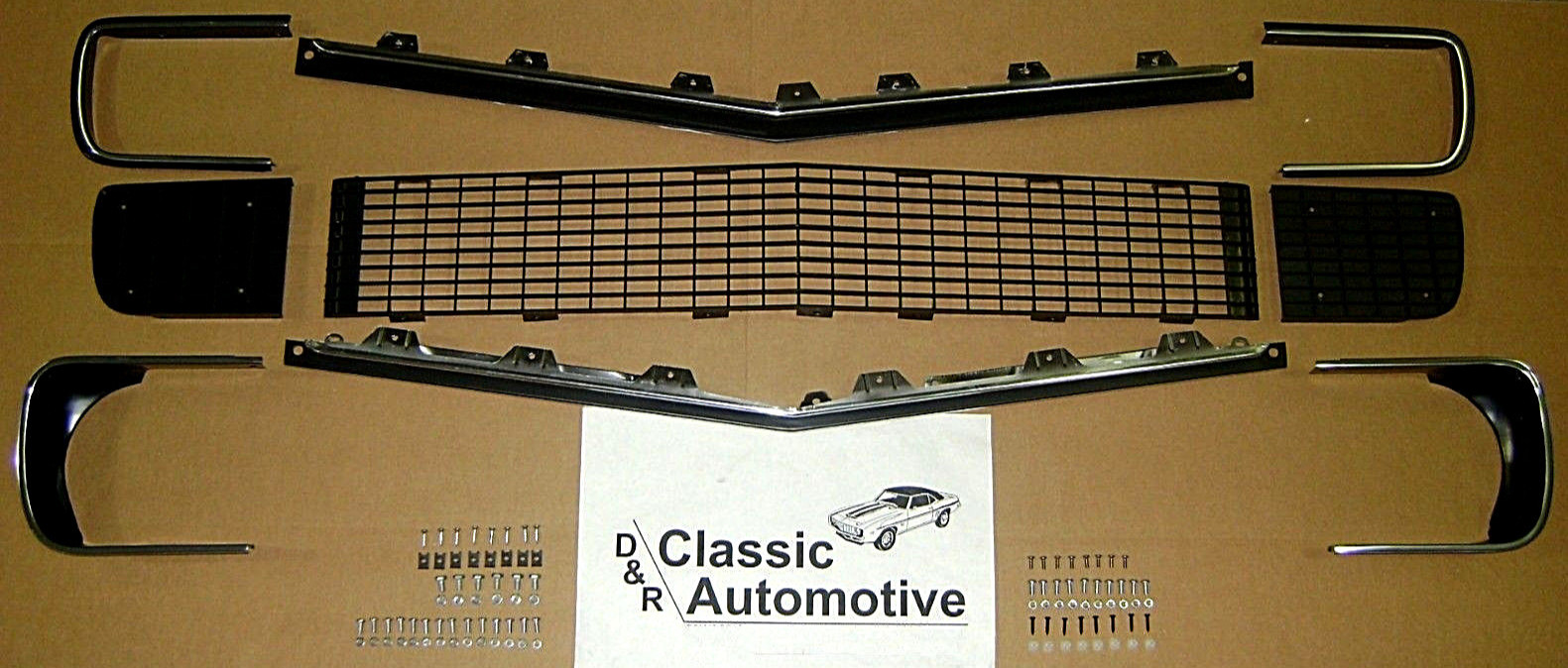 1967-1968 Camaro RS Grille Kit 117pc Headlamp Doors Bezels Moldings Hardware