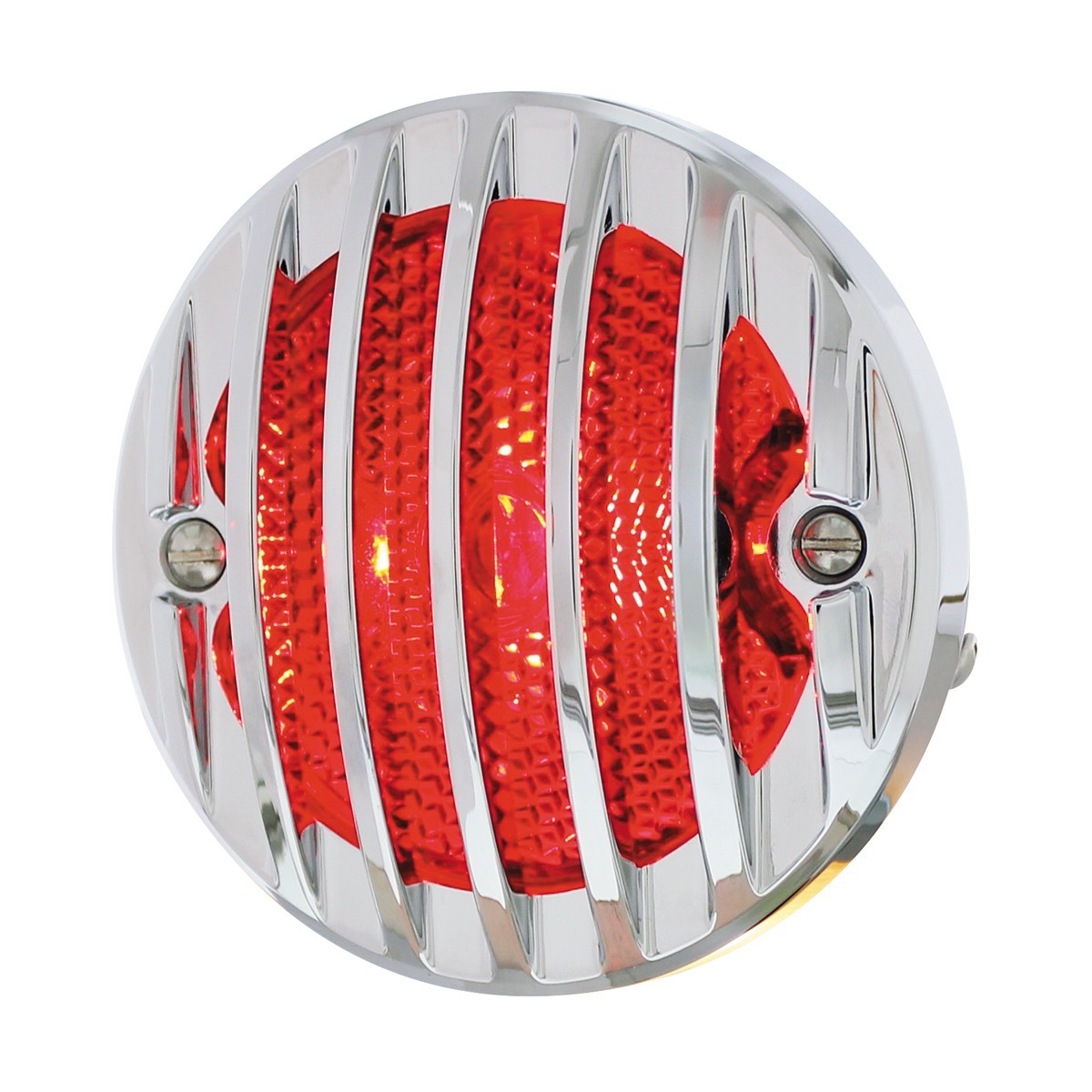 United Pacific Incandescent Tail Light With Chrome Grille Bezel For 1933-36 Ford United Pacific Incandescent Tail Light With Chrome Grille Bezel For 1933-36 Ford
