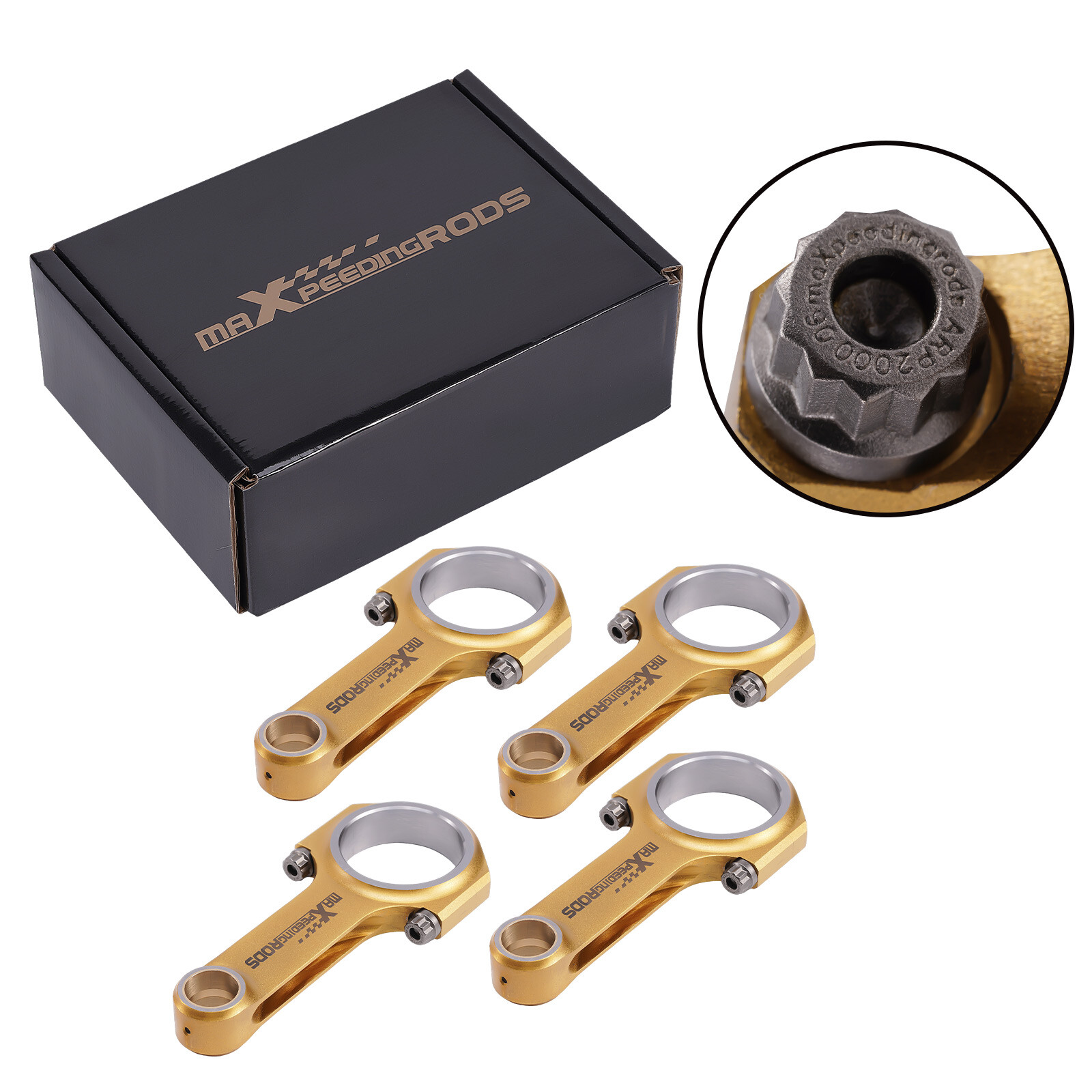 Titanized Forged Connecting Rods ARP 2000 Bolt for Porsche 912 356 1.6 5.354\ Titanized Forged Connecting Rods ARP 2000 Bolt for Porsche 912 356 1.6 5.354\