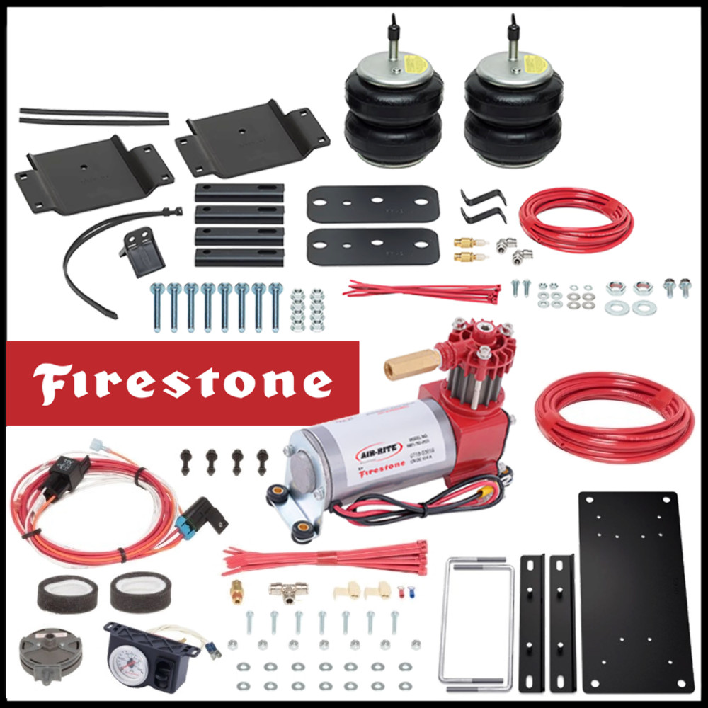 Firestone Rear Air Lift Bags & Analog Compressor Kit fit 2007-2021 Toyota Tundra Firestone Rear Air Lift Bags & Analog Compressor Kit fit 2007-2021 Toyota Tundra