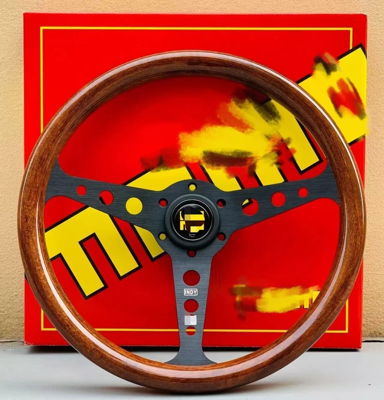 MOMO Heritage Indy Black Woodgrain Mahogany Wood Steering Wheel 350mm *US Stock* MOMO Heritage Indy Black Woodgrain Mahogany Wood Steering Wheel 350mm *US Stock*