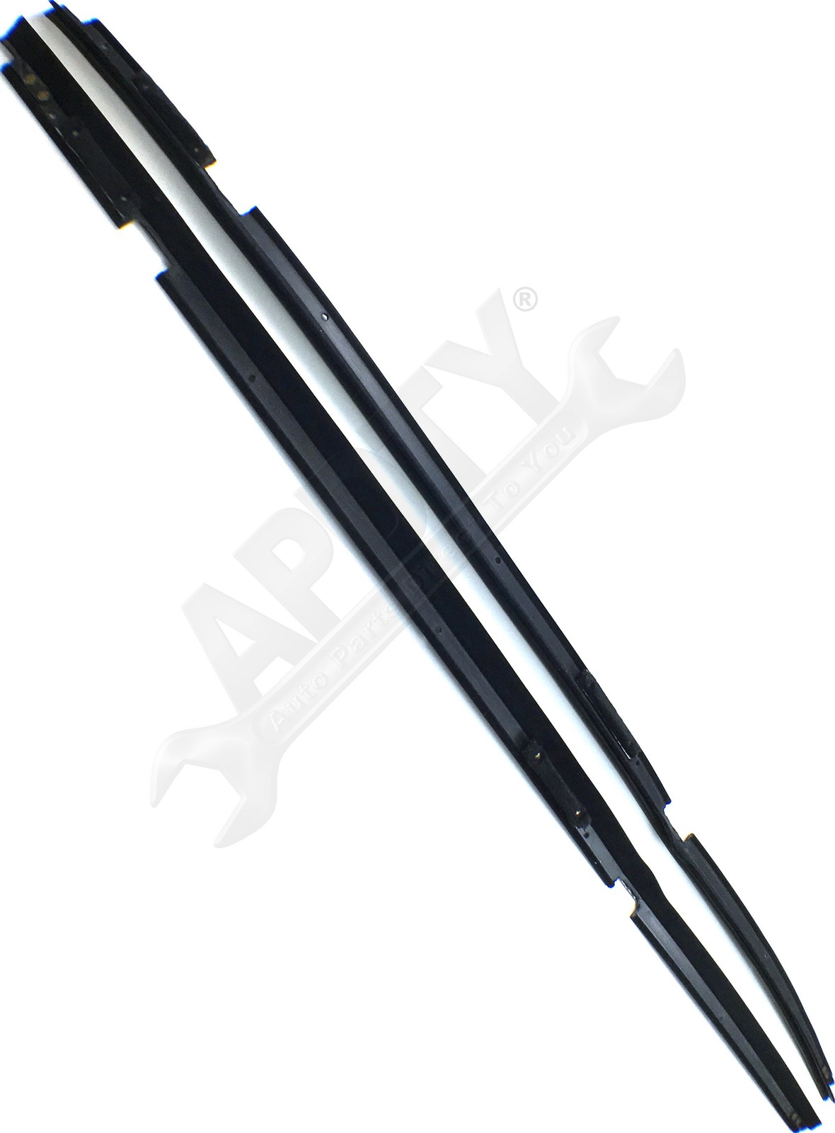 APDTY 141188 Door To Window Glass Rubber Belt Weatherstrip Dew Wipe Sweep Set