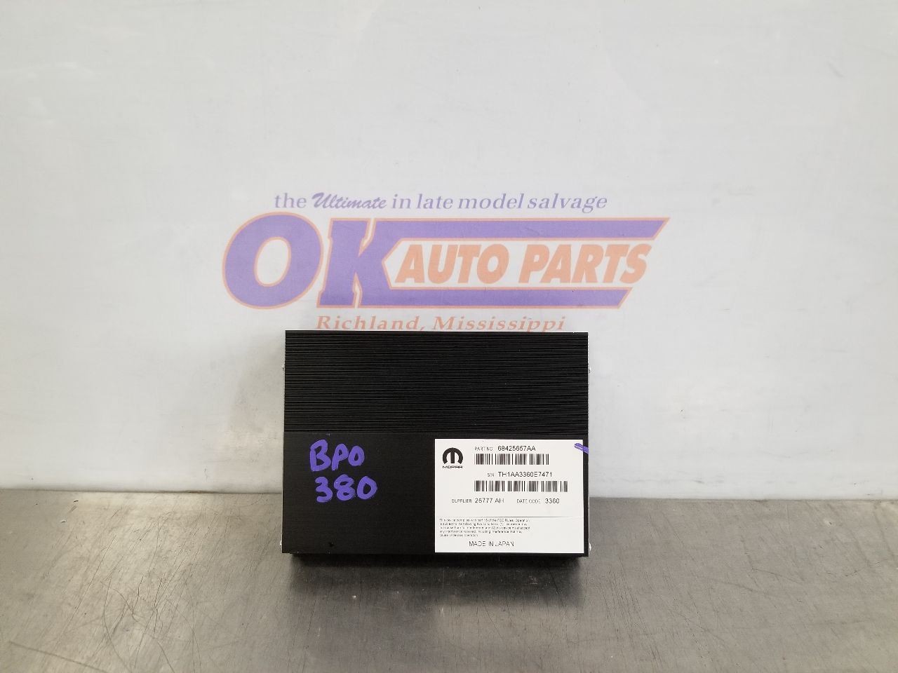 21 2021 DODGE CHARGER R/T RADIO AUDIO AMPLIFIER 68425657AA