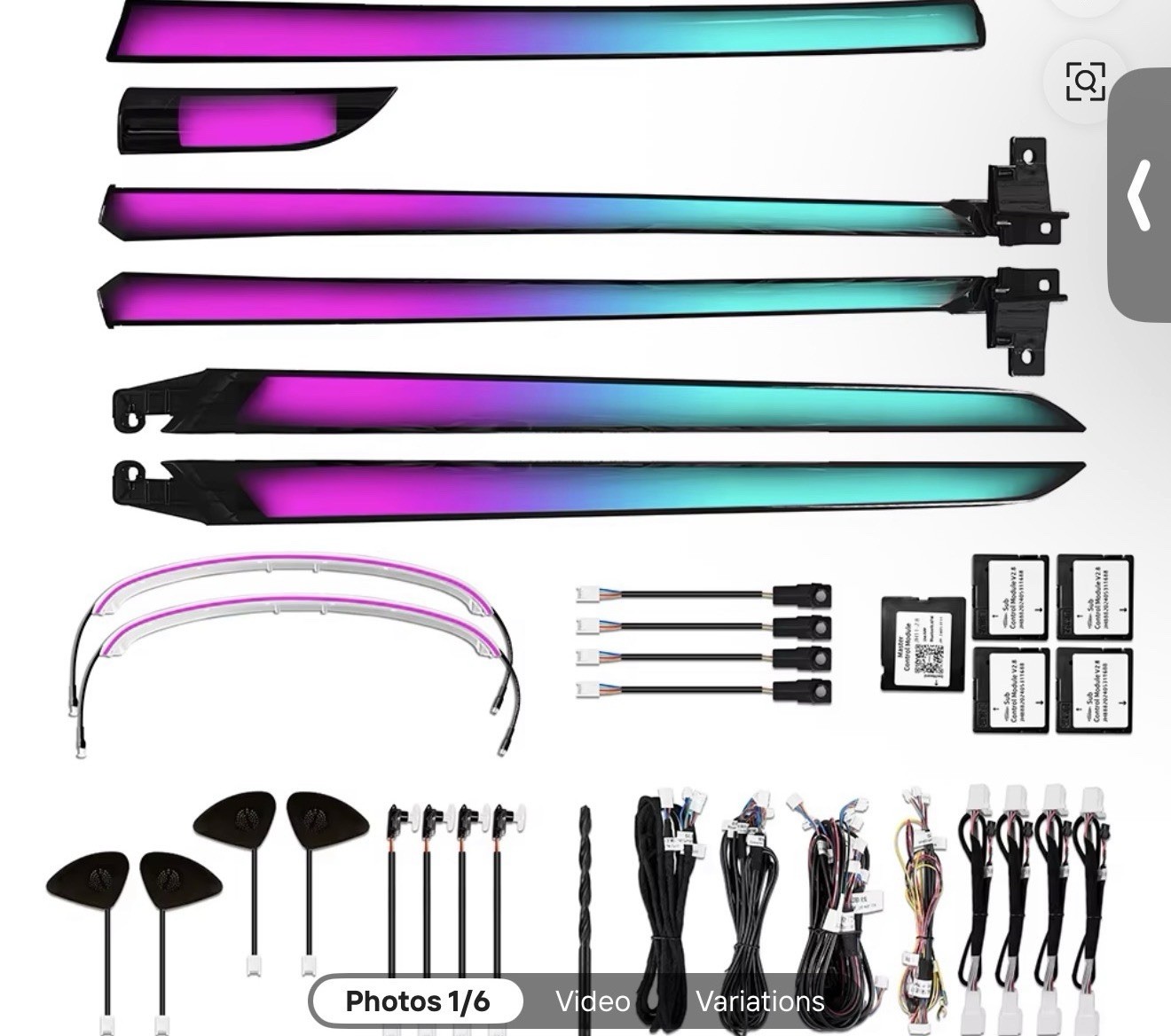 2018–2025 Lexus ES Dynamic Ambient Lighting Kit – 64 Colors / 20 Lights