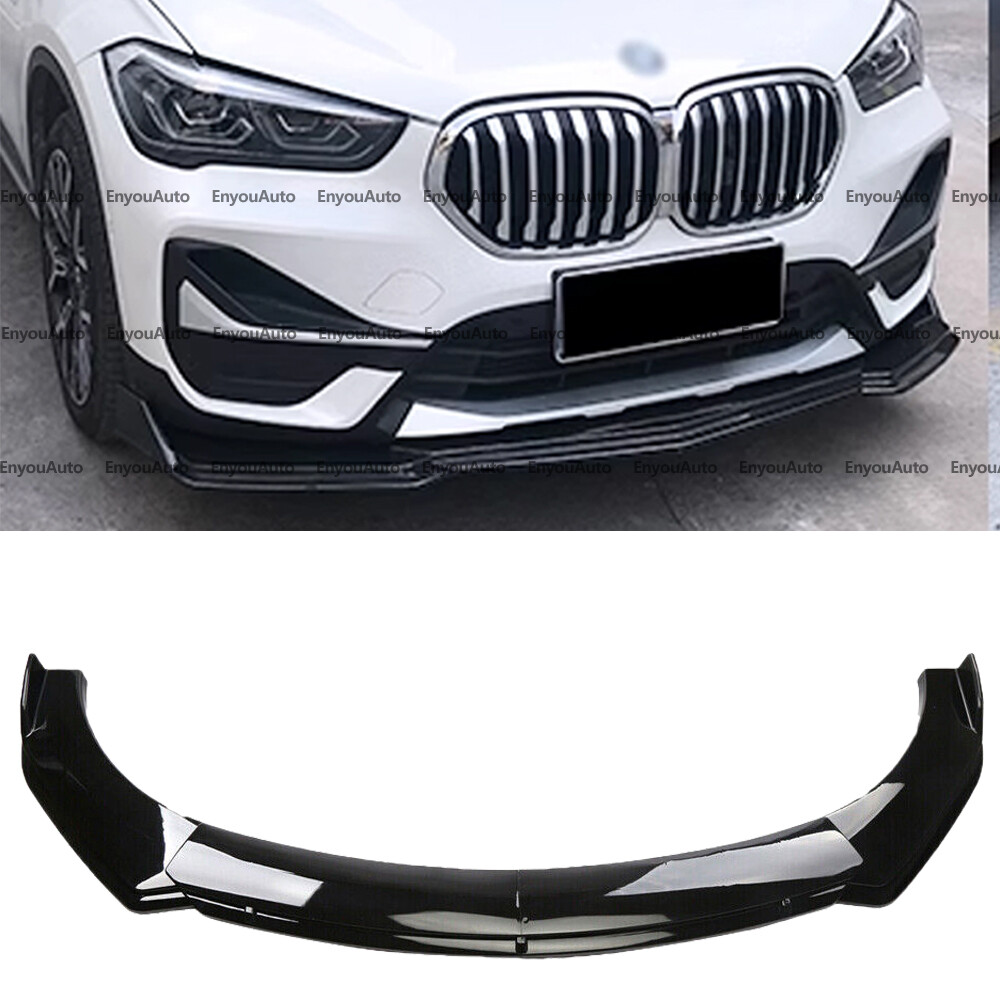 For BMW X1 X2 X3 X4 X5 X6 X7 Front Bumper Lip Spoiler Splitter Glossy Black
