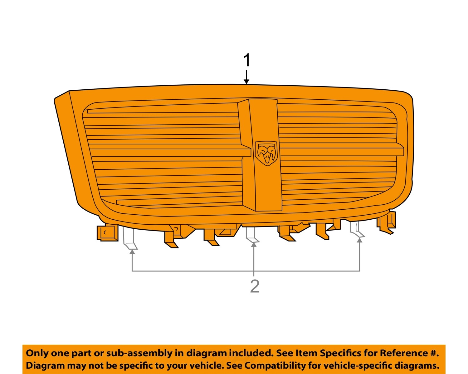 CHRYSLER OEM 07-09 Durango Grille Grille Components-Grille 55078015AD