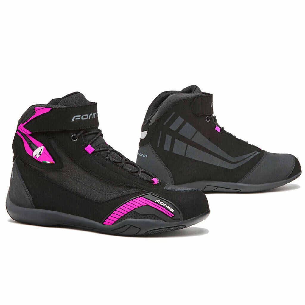 motorcycle boots womens | Forma Genesis Lady UNBOXED street riding shoe pink