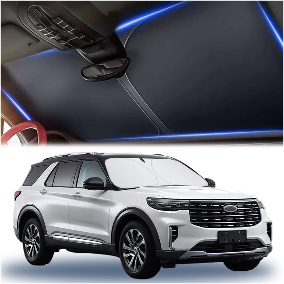 300T Thickened Automotive Glass Sunshade with Storage Bag for Cars, Trucks