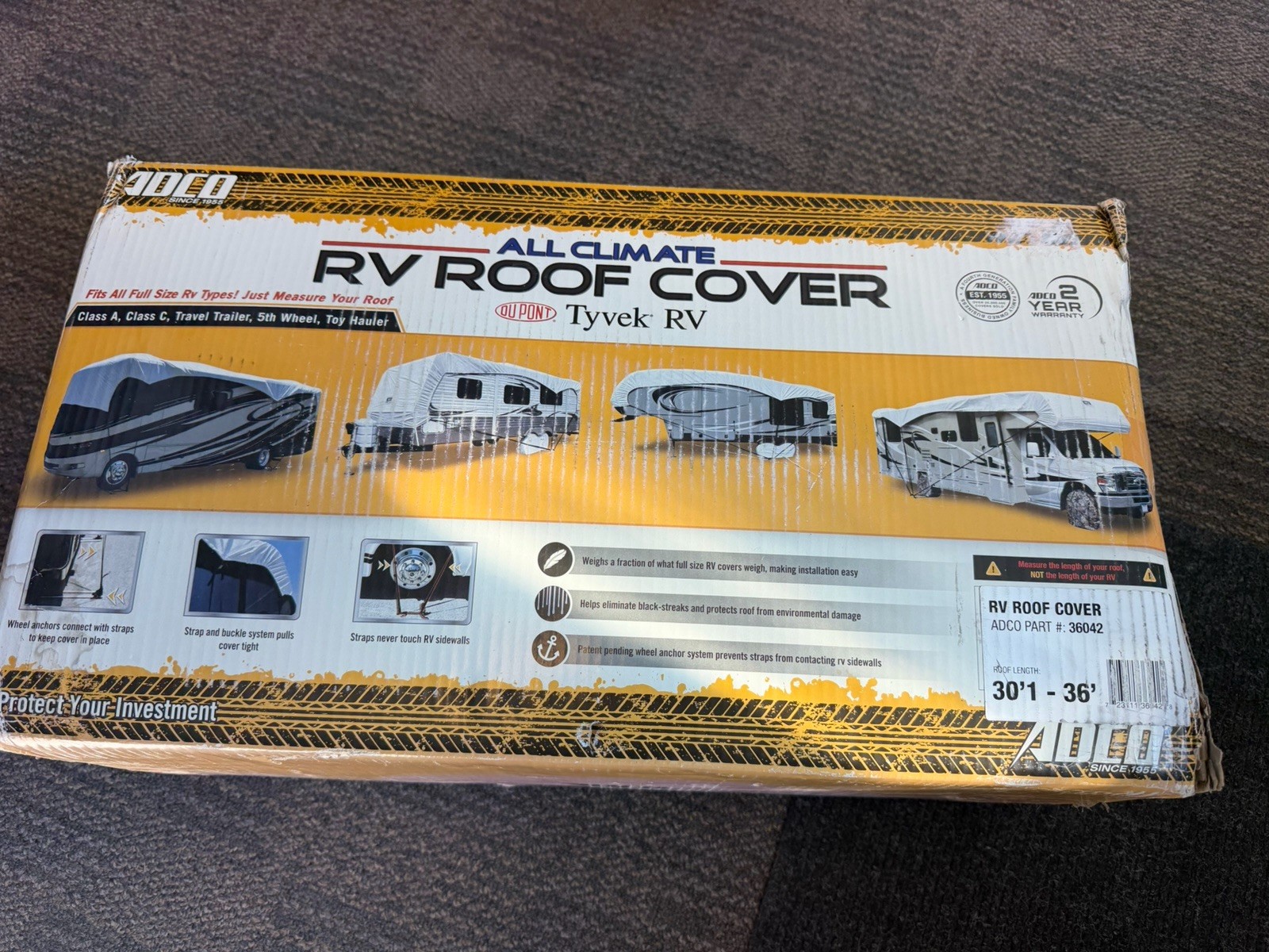 Adco All climate RV Cover/Trailer #36042 BRAND NEW SEALED. Fits 30’ To 36’