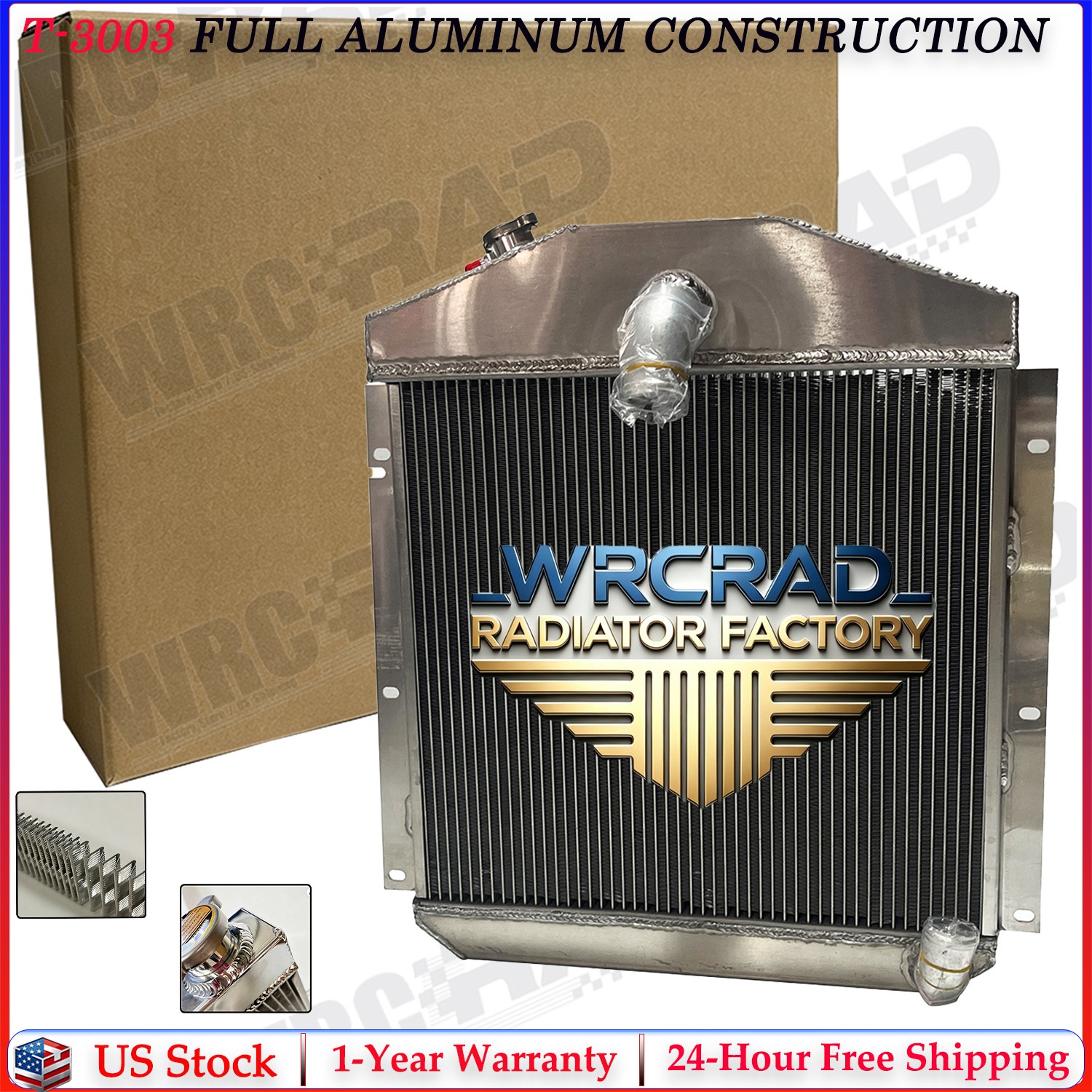Aluminum Radiator For Plymouth Chrysler P15 Deluxe Sedan Coupe 1947-1949 1948